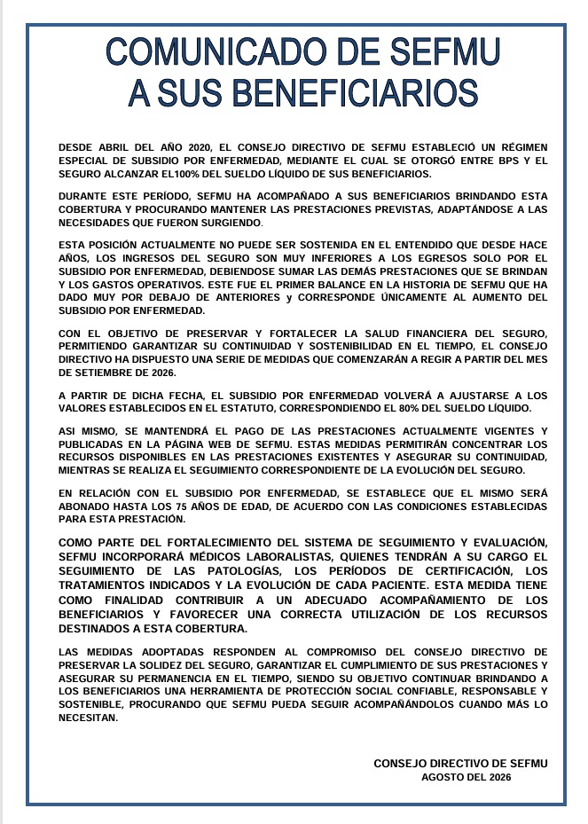 Comunicado AGOSTO 2026